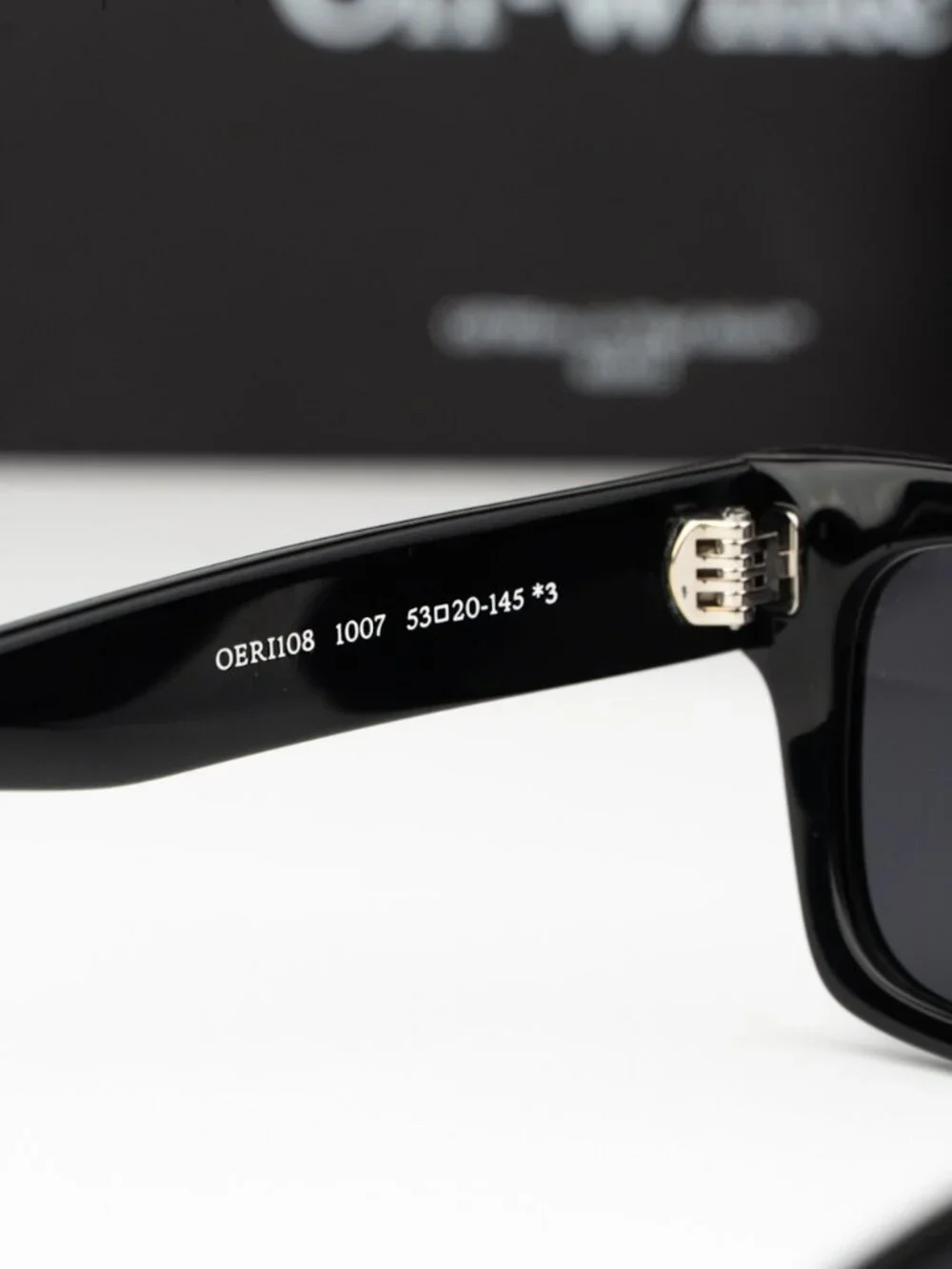 Off-White MIDLAND Women Sunglasses Black Grey Square OERI108 1007 NEW AUTHENTIC